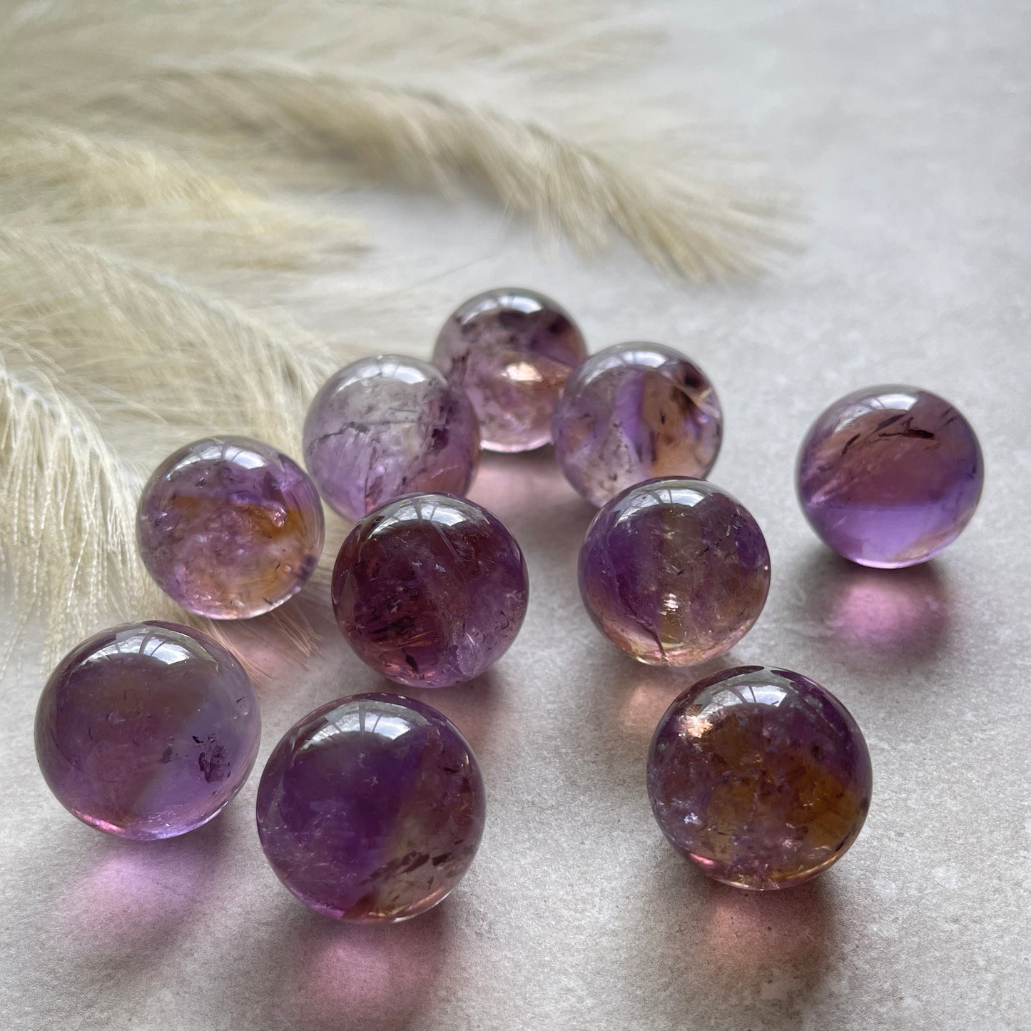 Ametrine Spheres