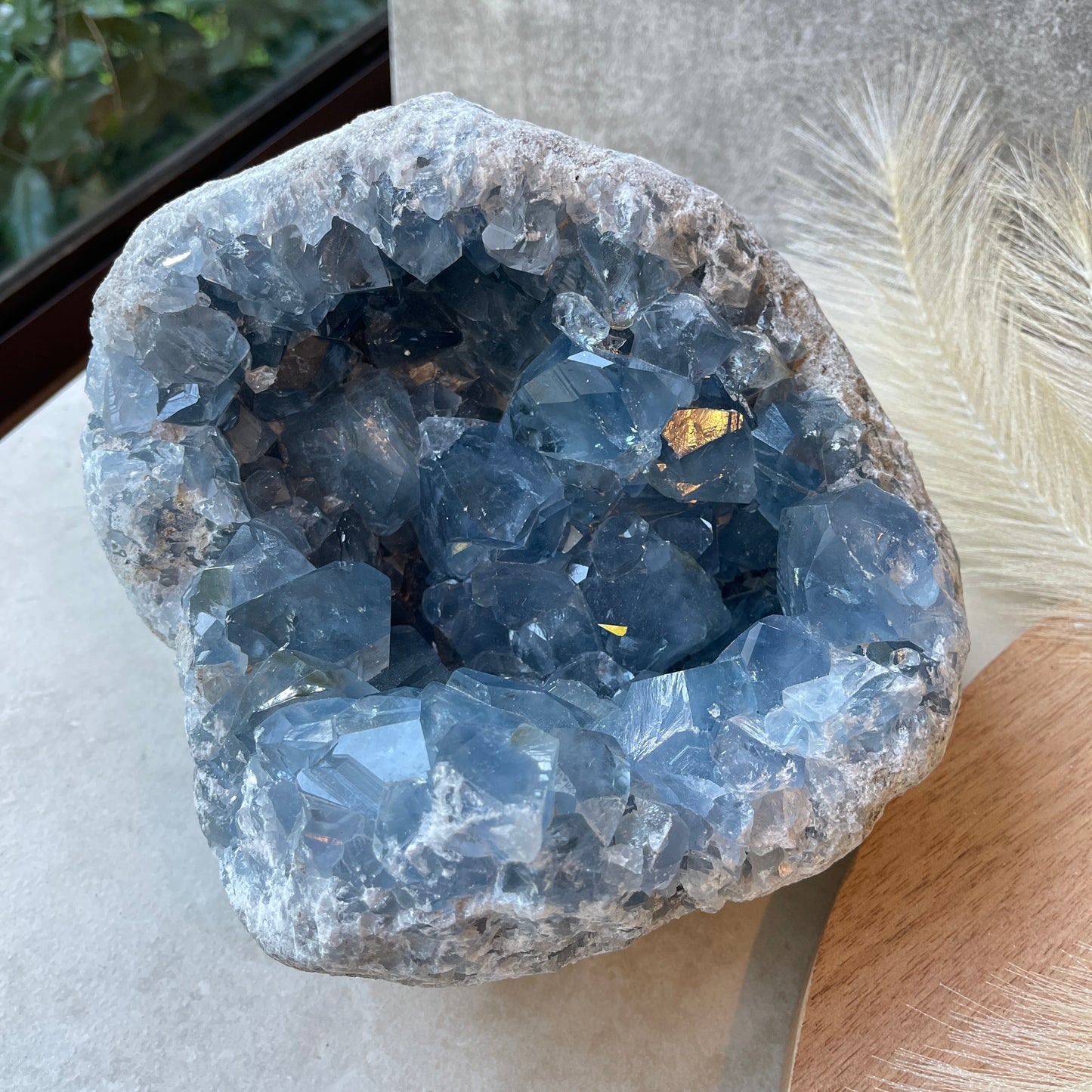 Celestite Cluster Geode