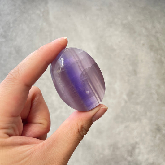 Purple Fluorite Palm Stone