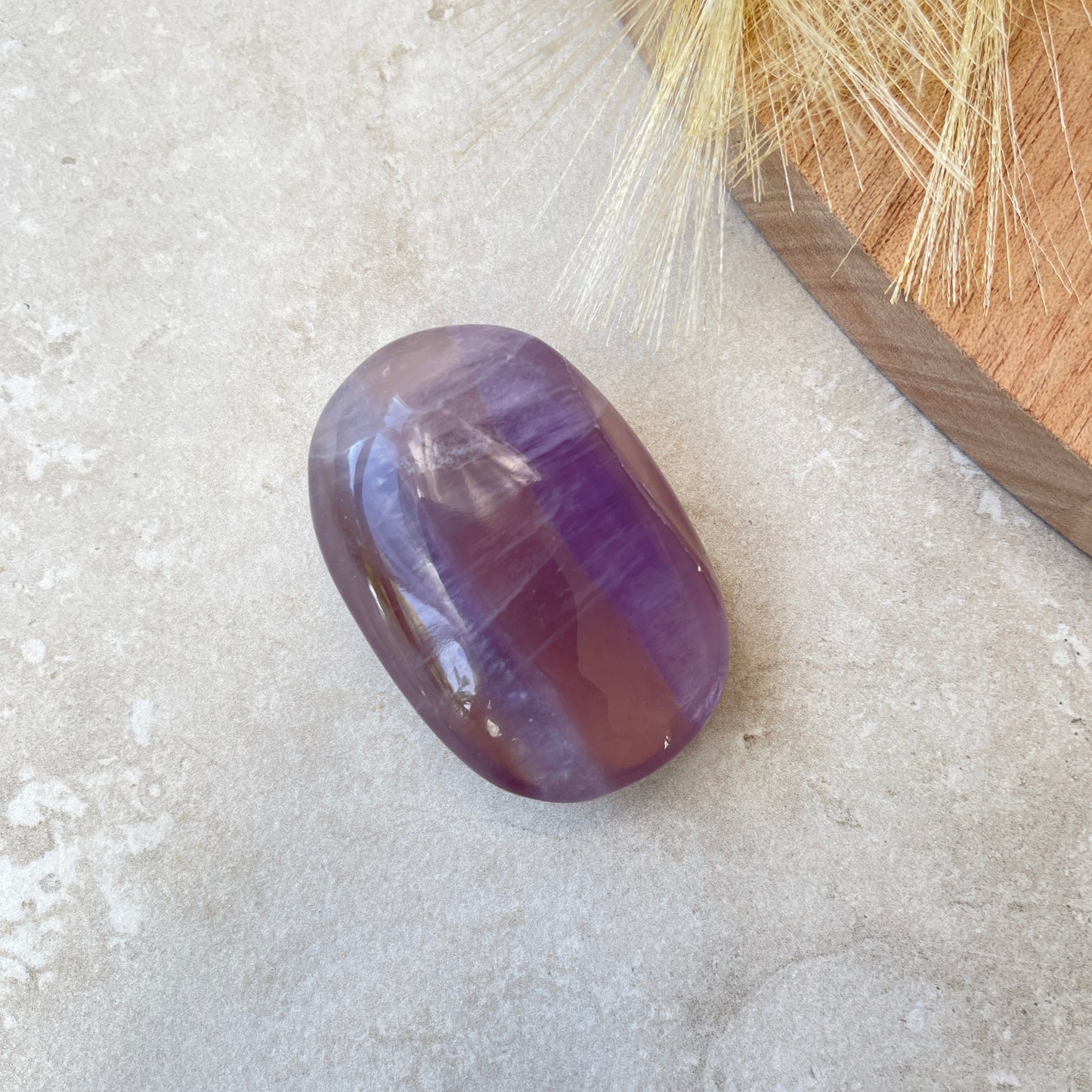 Purple Fluorite Palm Stone