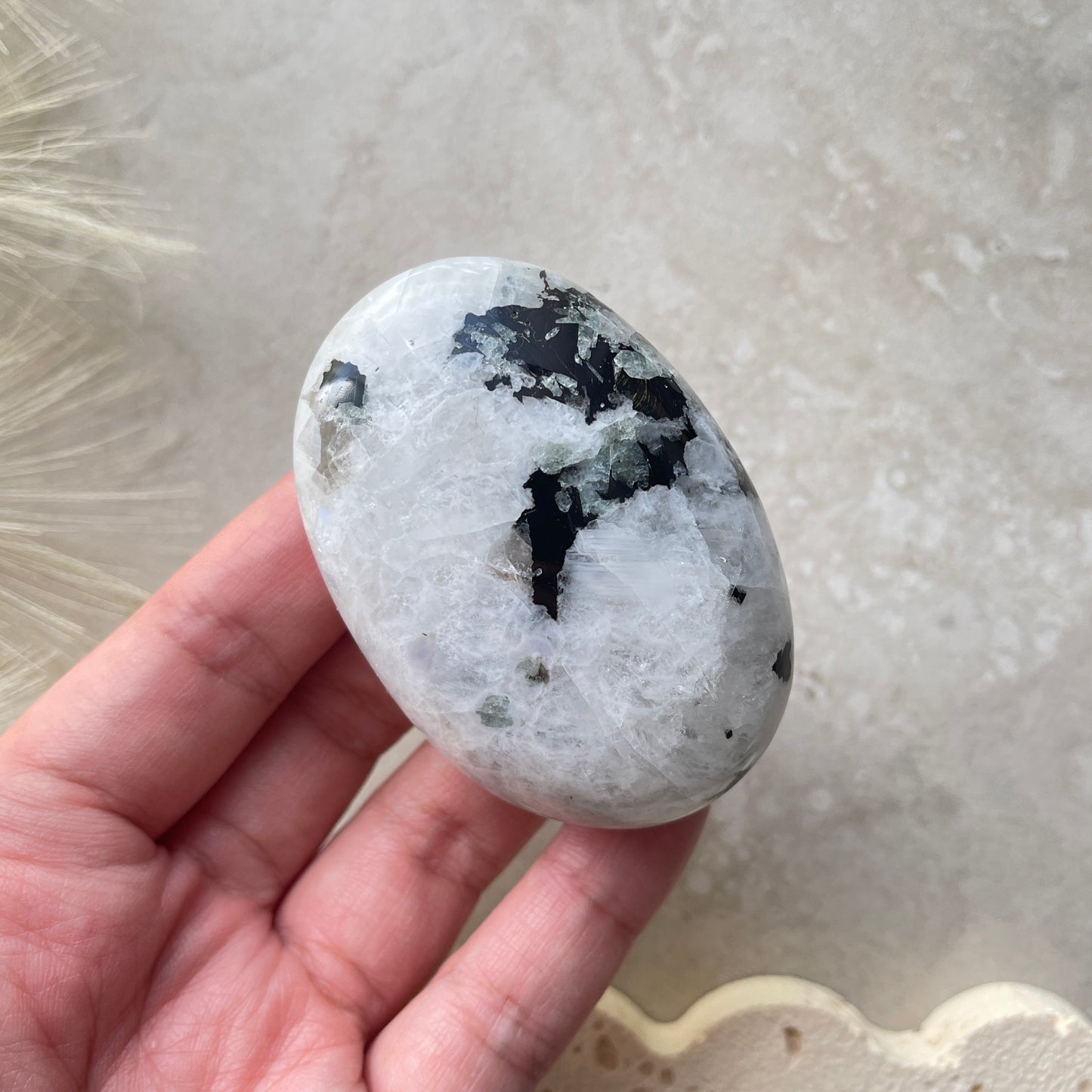 Moonstone Palm Stone