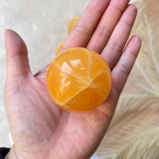Orange Calcite Sphere