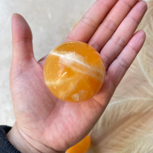 Orange Calcite Sphere
