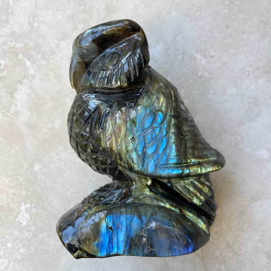 Labradorite Owl Carving