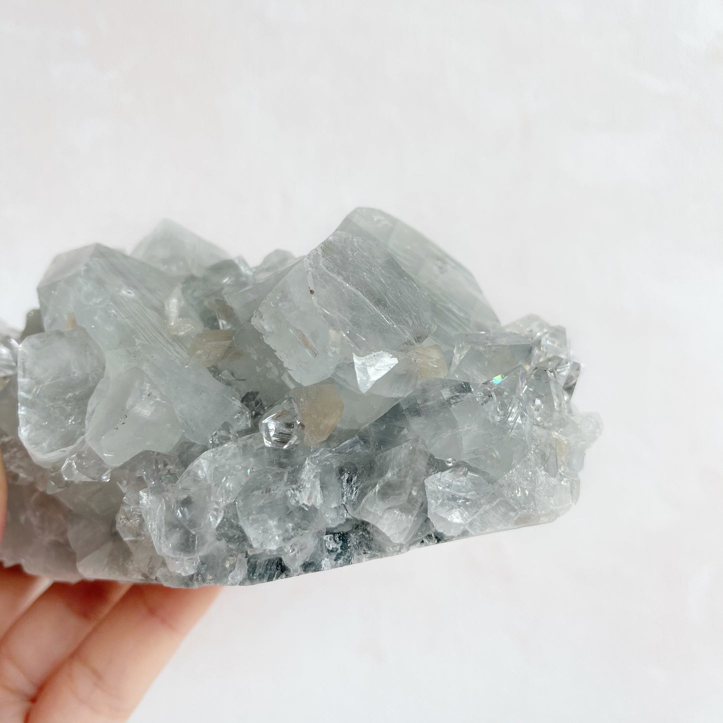 Apophyllite Cluster with Stilbite