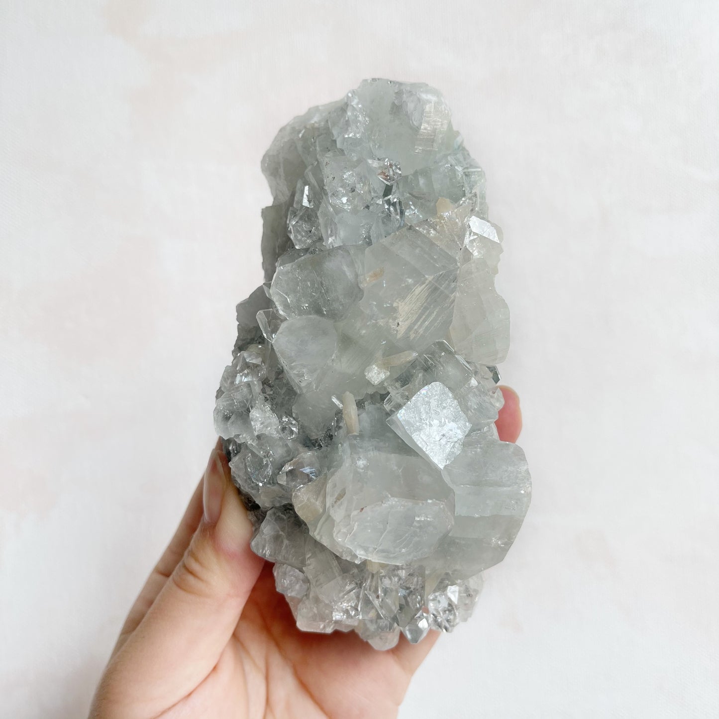 Apophyllite Cluster with Stilbite