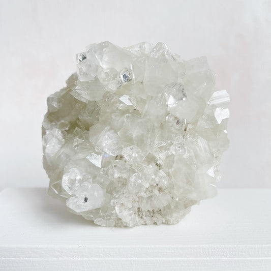 Apophyllite Cluster with Stilbite