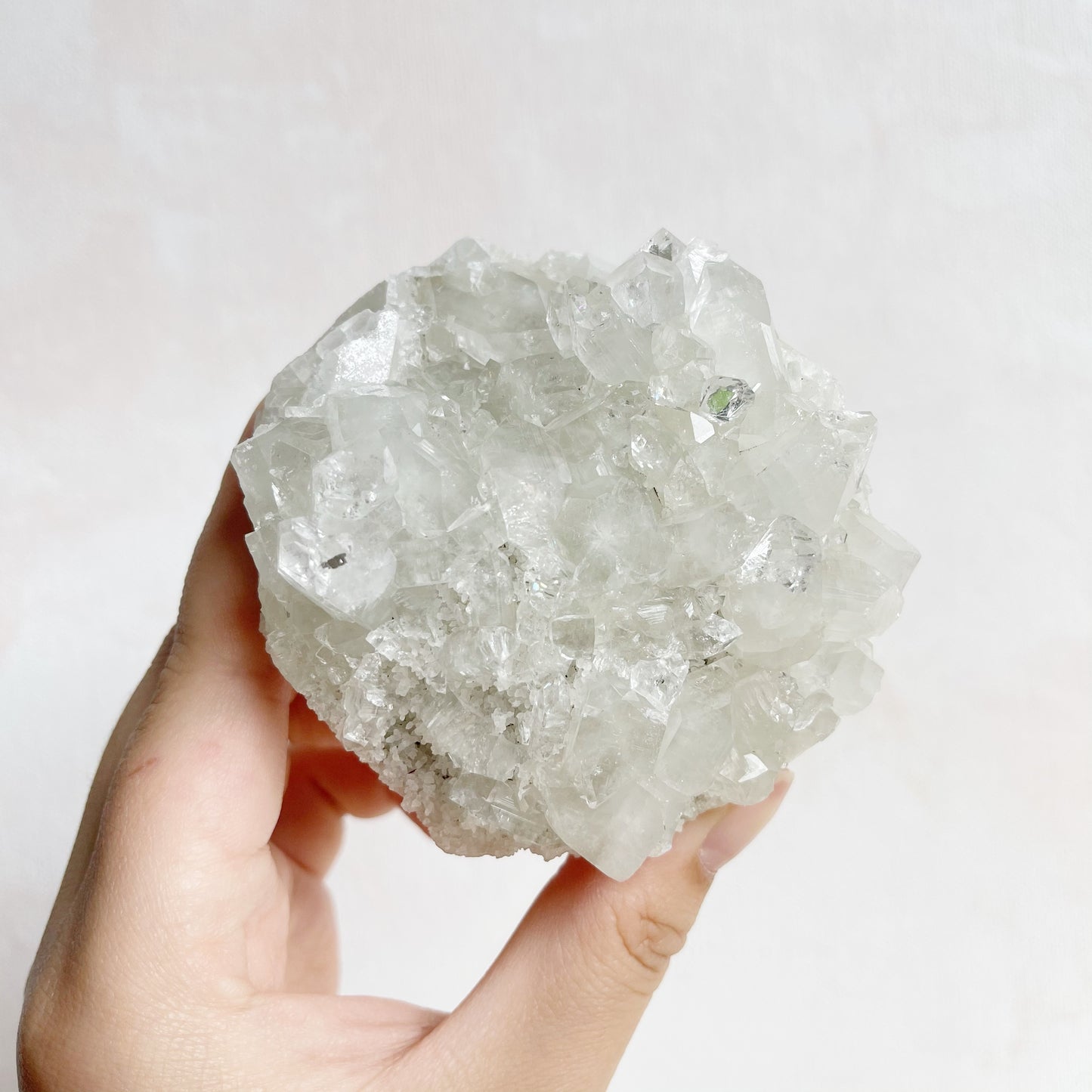 Apophyllite Cluster with Stilbite