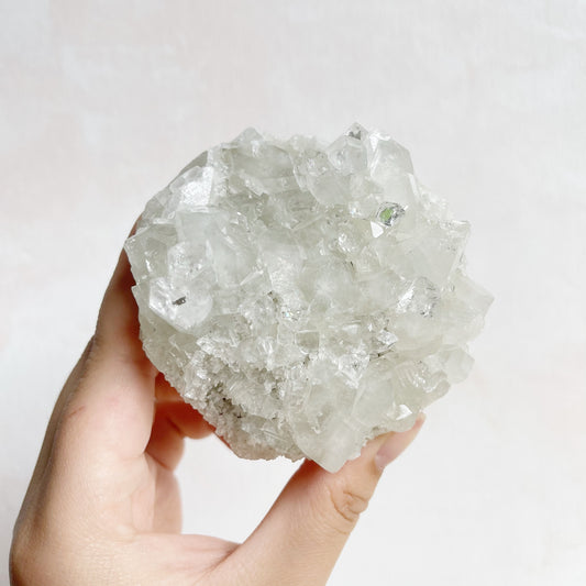 Apophyllite Cluster with Stilbite
