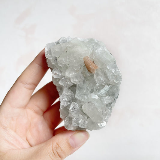 Apophyllite Cluster with Stilbite