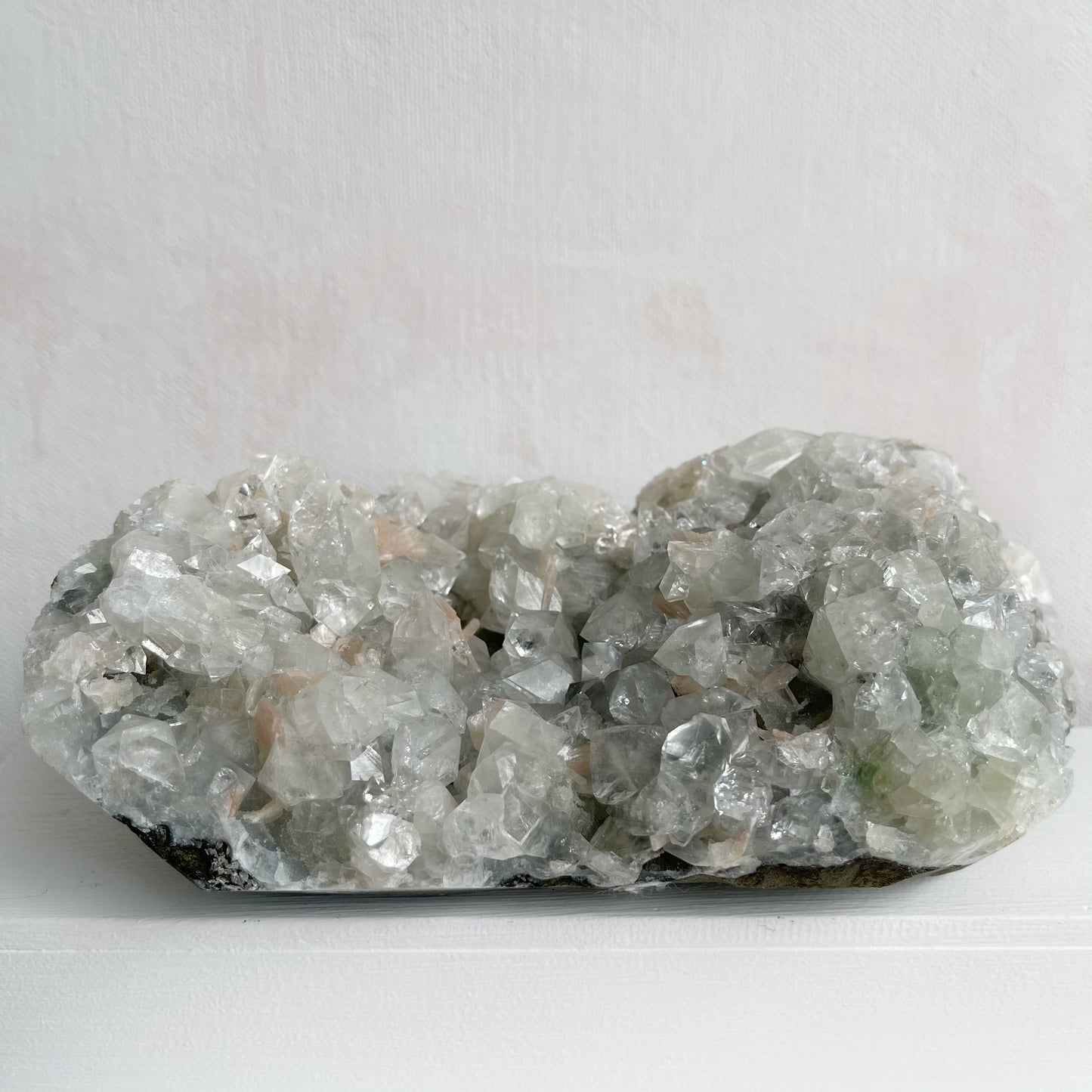 Apophyllite Cluster with Stilbite