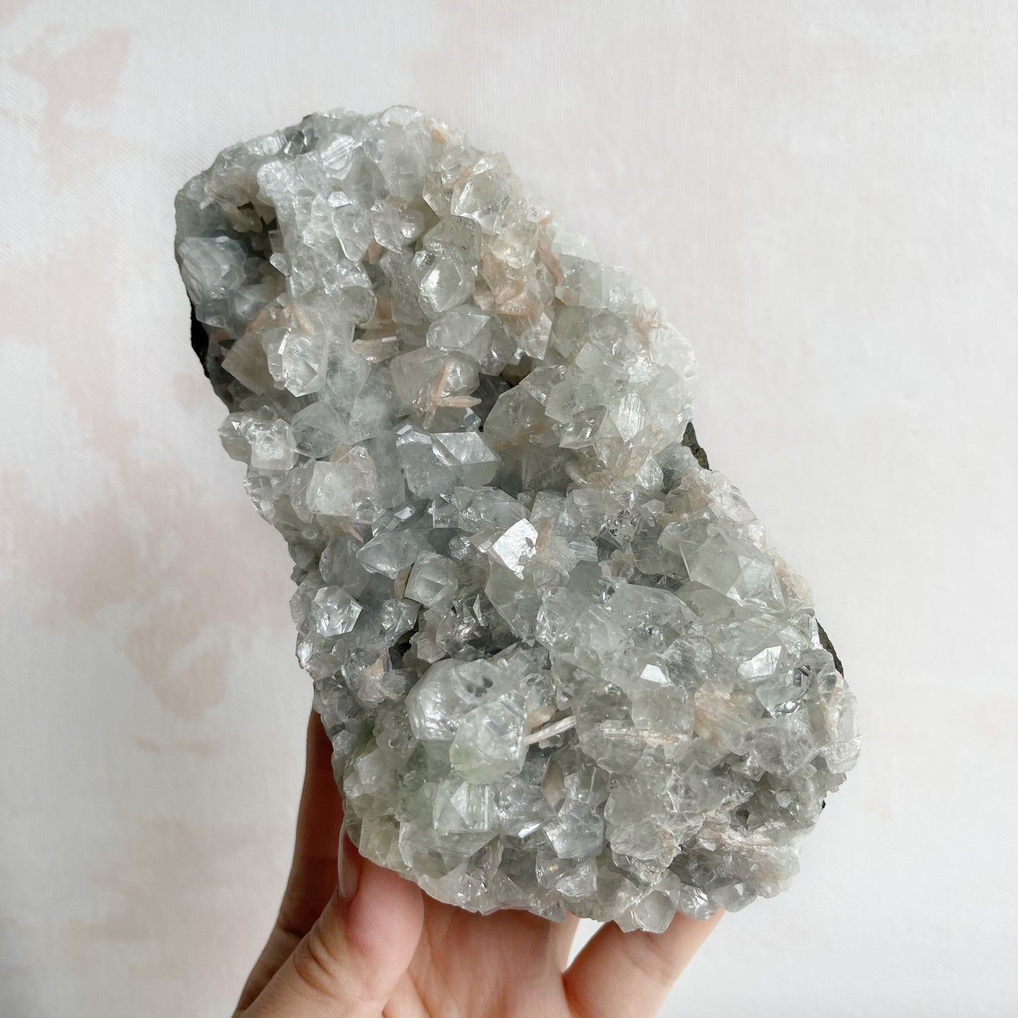 Apophyllite Cluster with Stilbite