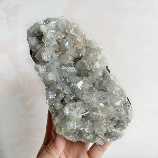 Apophyllite Cluster with Stilbite