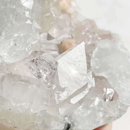 Apophyllite Cluster with Stilbite
