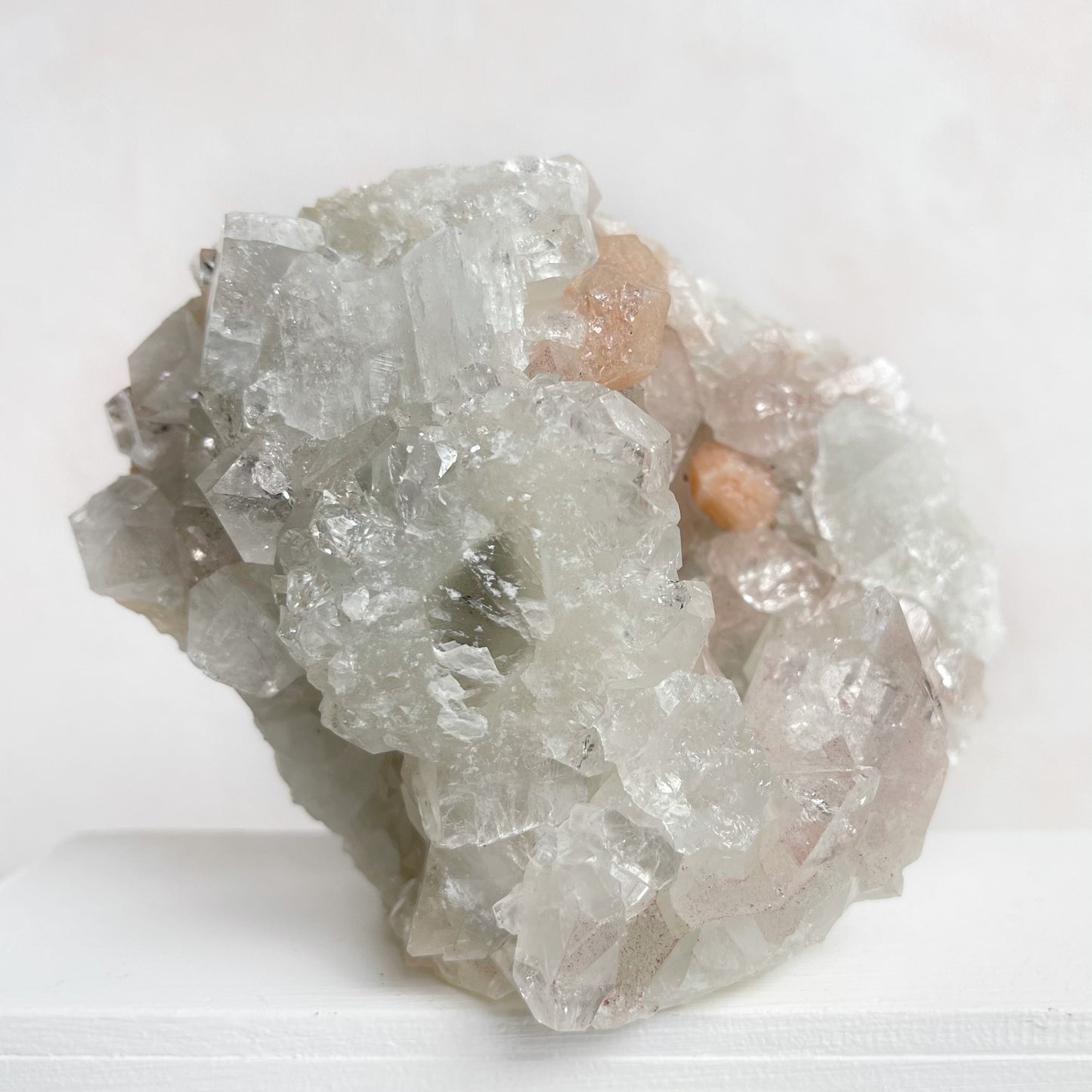 Apophyllite Cluster with Stilbite