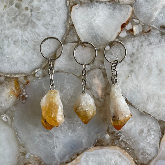 Citrine Key Chain Rough