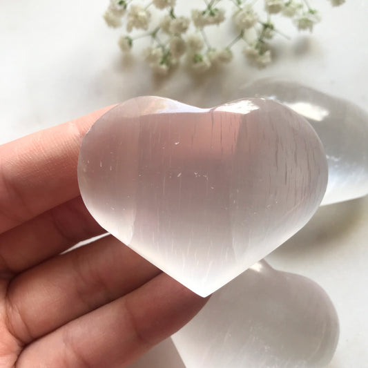 Selenite Heart Small