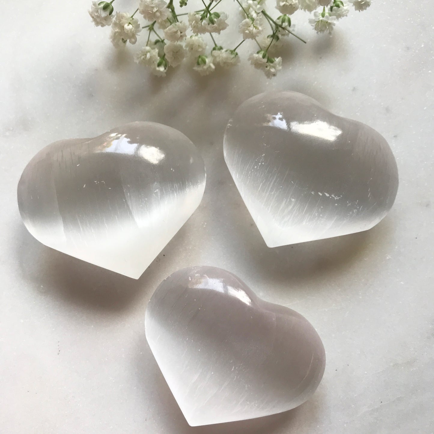 Selenite Heart Small