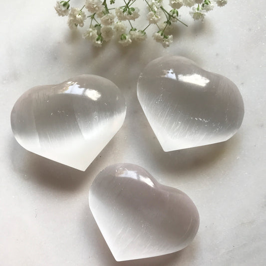 Selenite Heart Small