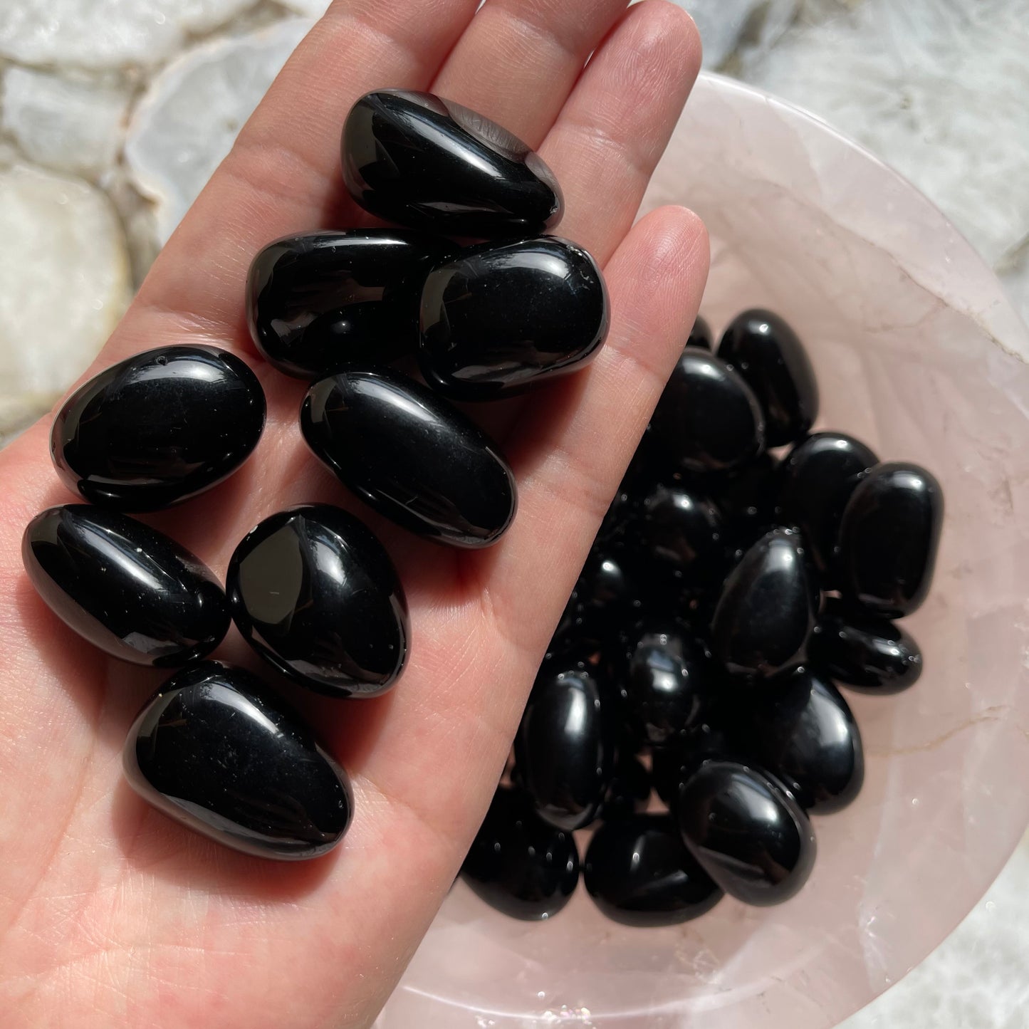 Black Obsidian Tumbles