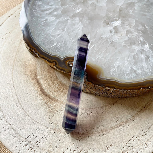 Fluorite Rainbow Double Terminated Point