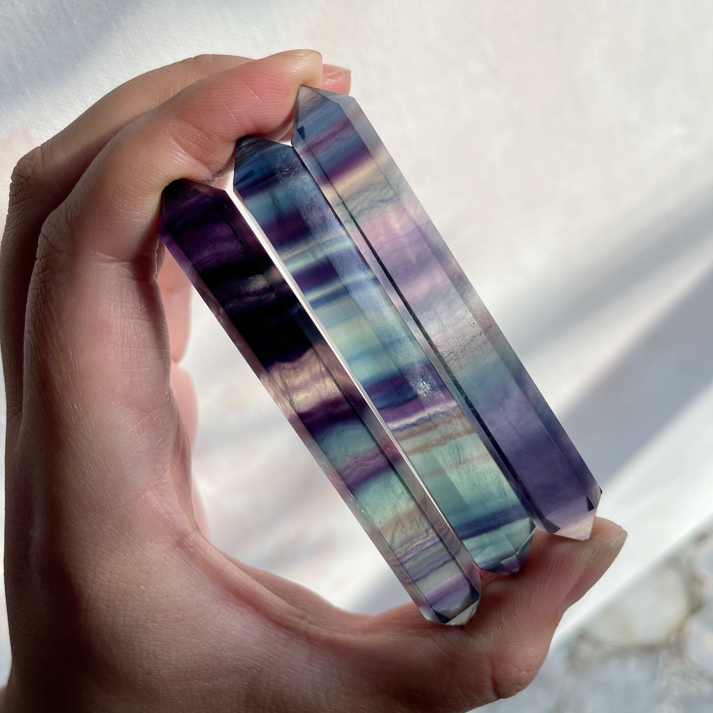 Fluorite Rainbow Double Terminated Point
