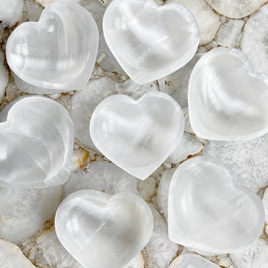 Selenite Heart Bowl
