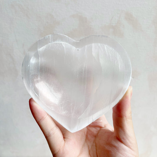 Selenite Heart Bowl