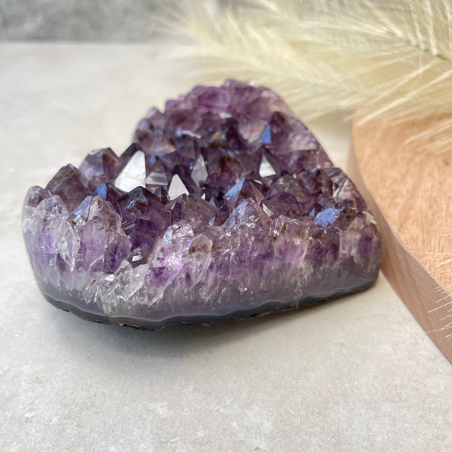 Amethyst Cluster Heart