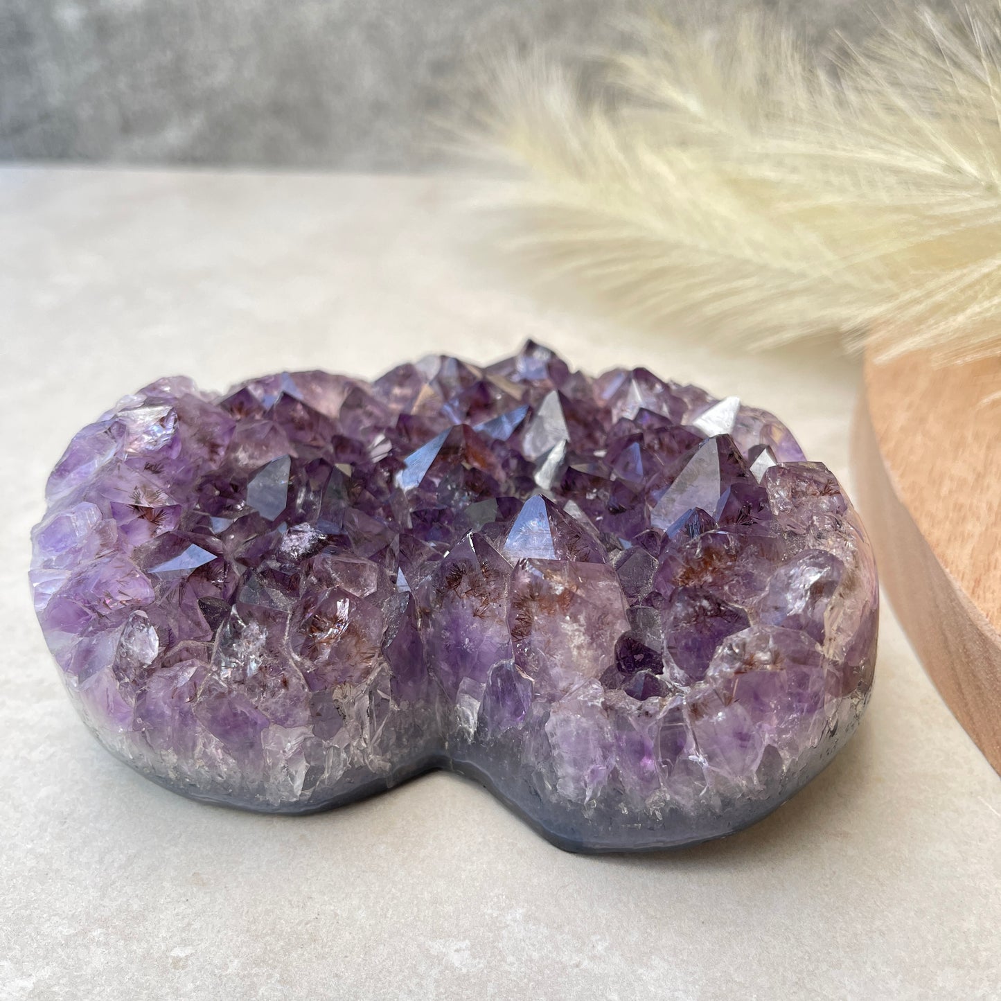 Amethyst Cluster Heart