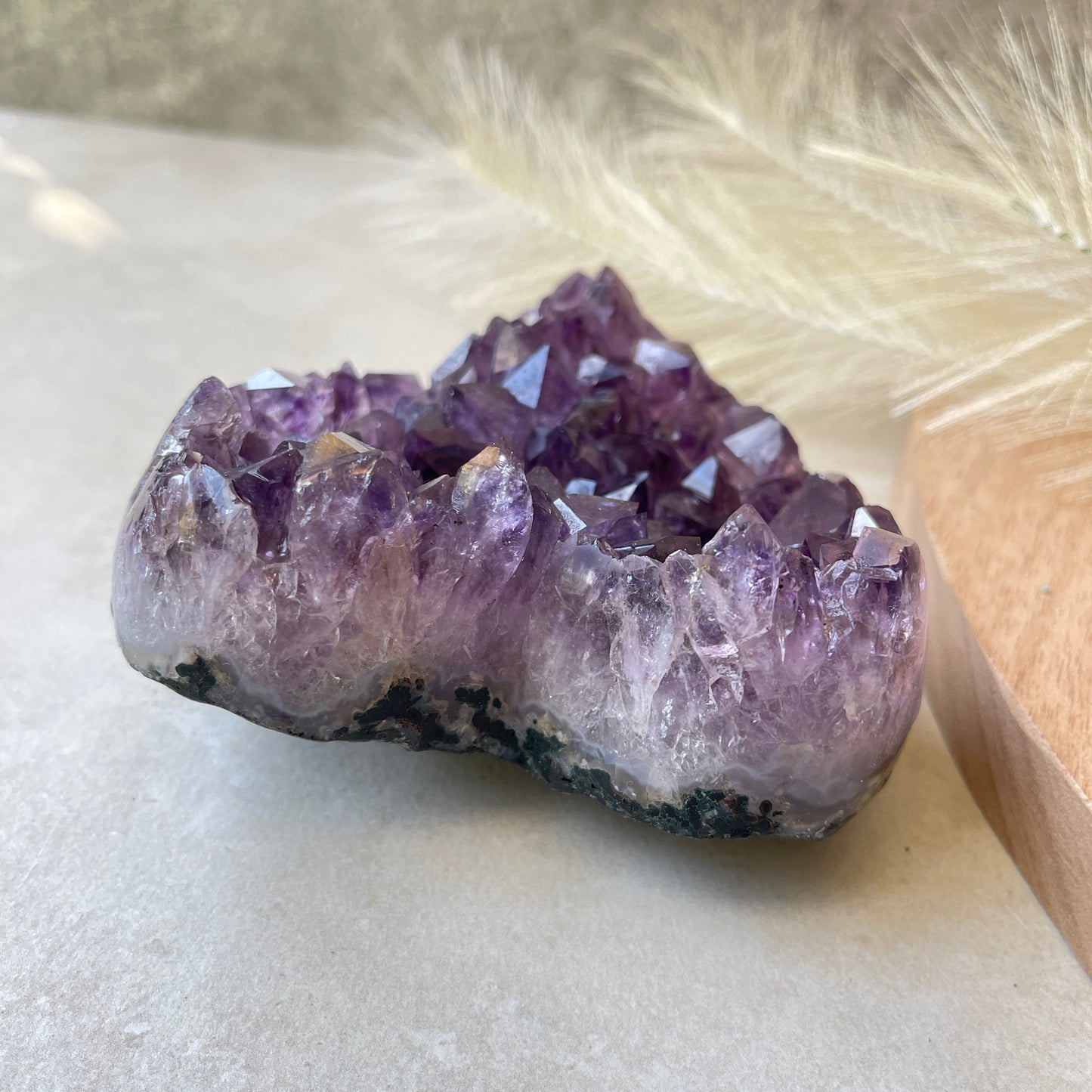 Amethyst Cluster Heart