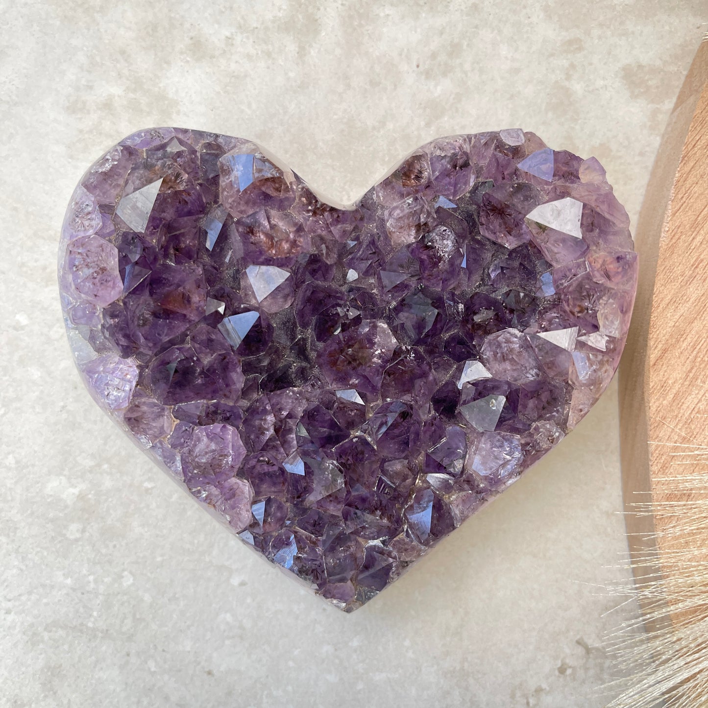 Amethyst Cluster Heart