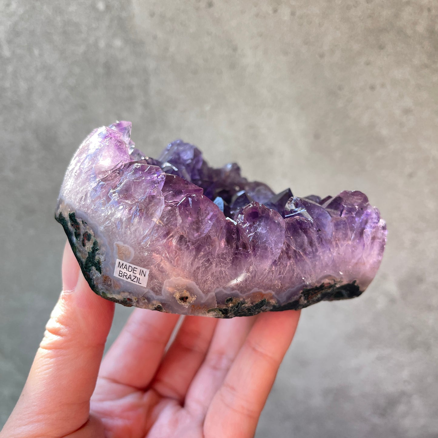 Amethyst Cluster Heart