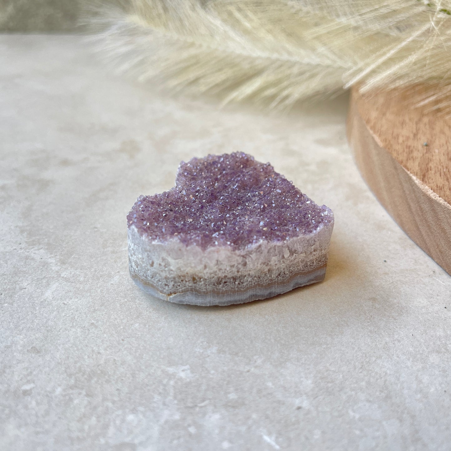 Amethyst Cluster Heart