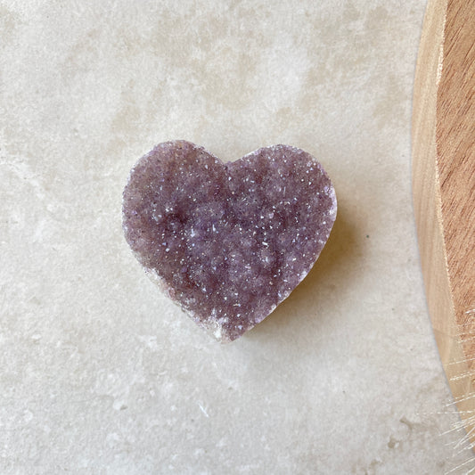 Amethyst Cluster Heart