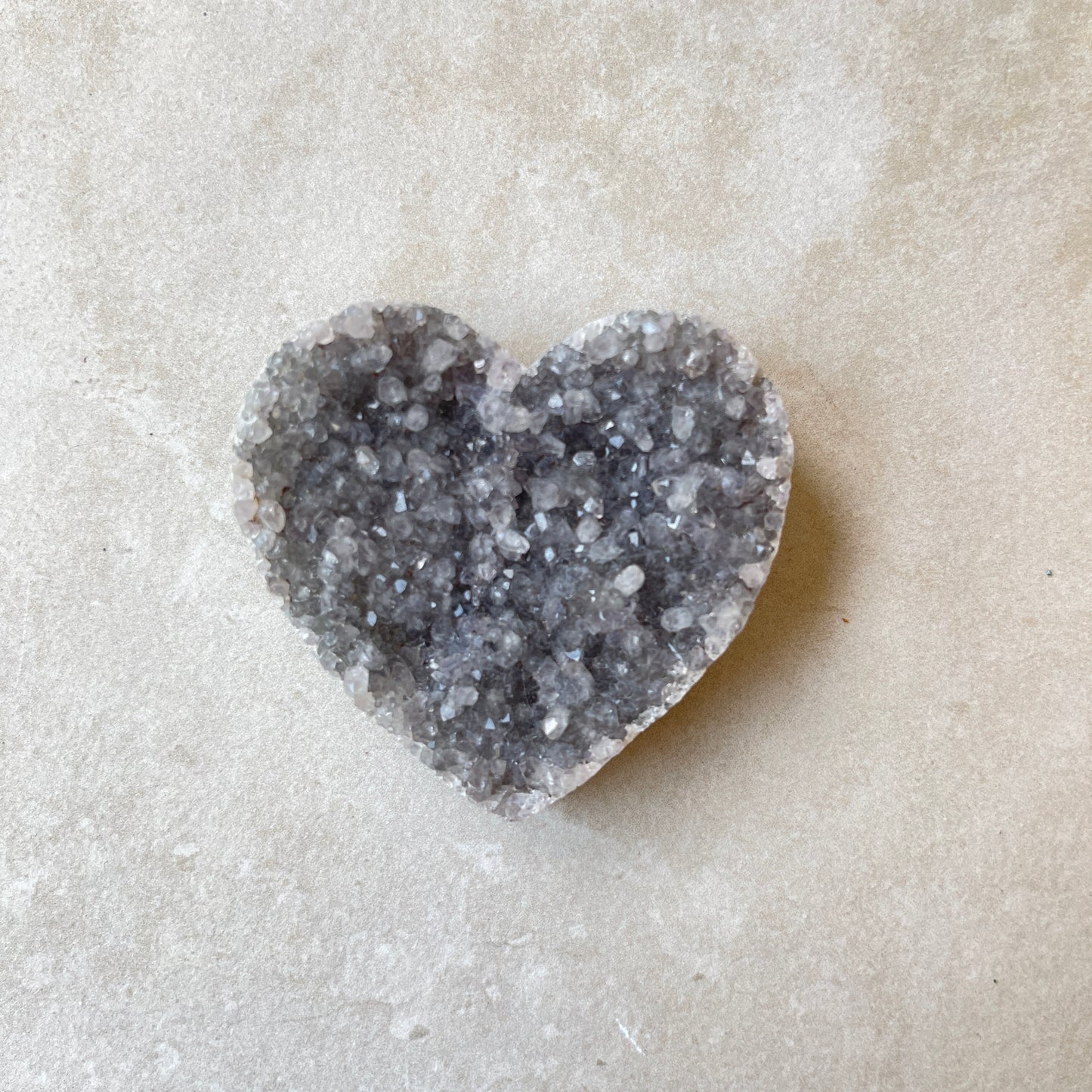 Amethyst Cluster Heart