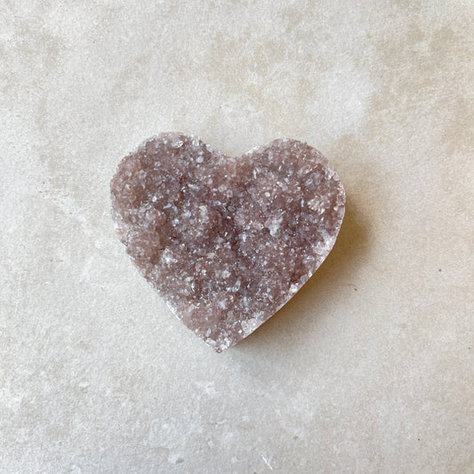 Amethyst Cluster Heart