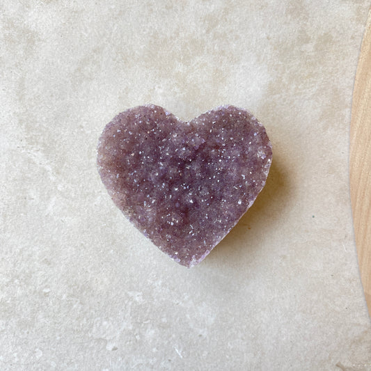 Amethyst Cluster Heart