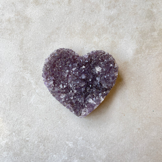 Amethyst Cluster Heart