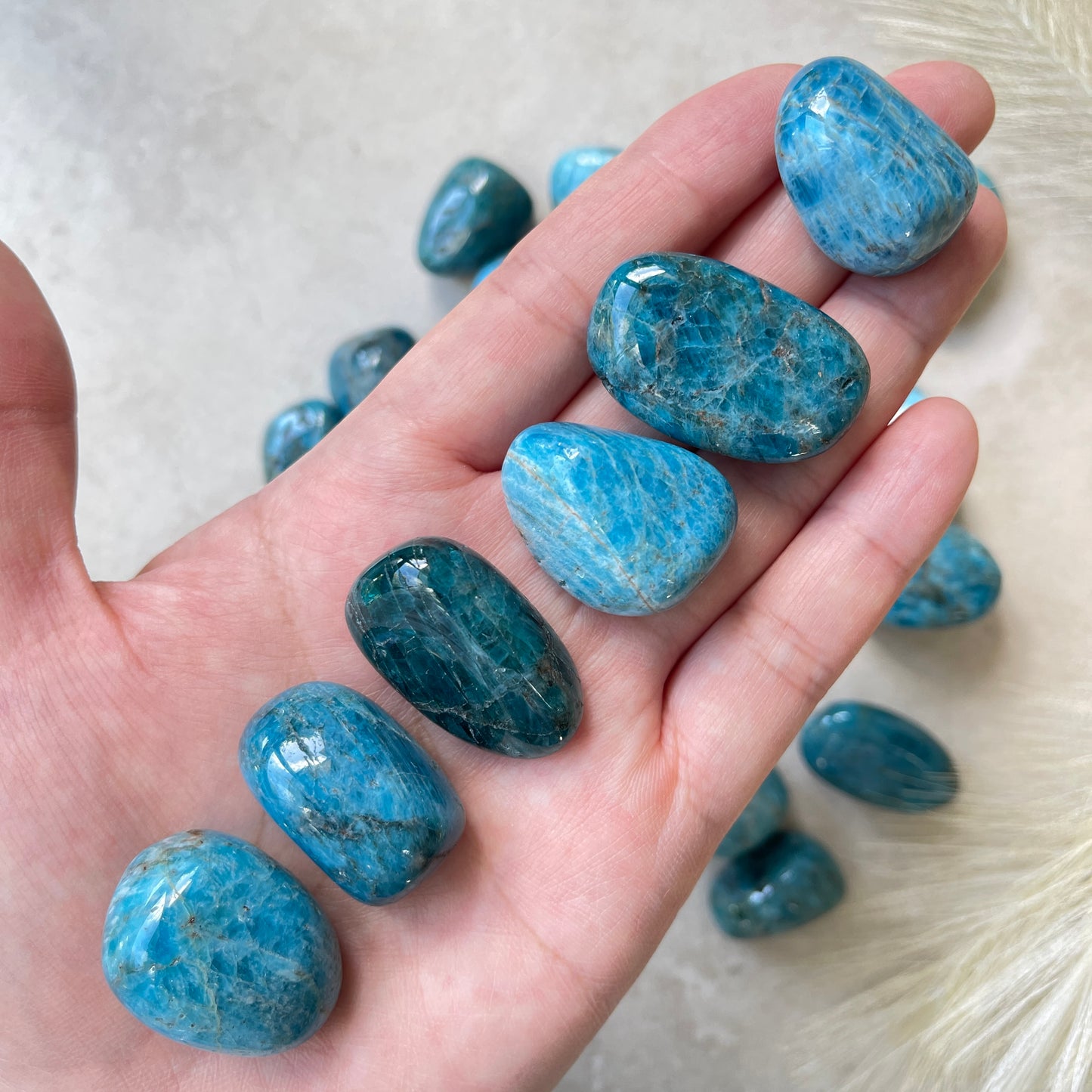 Apatite Blue Tumbles