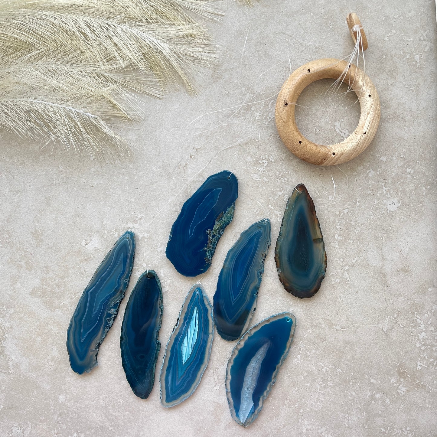 Agate Wind Chime | Blue