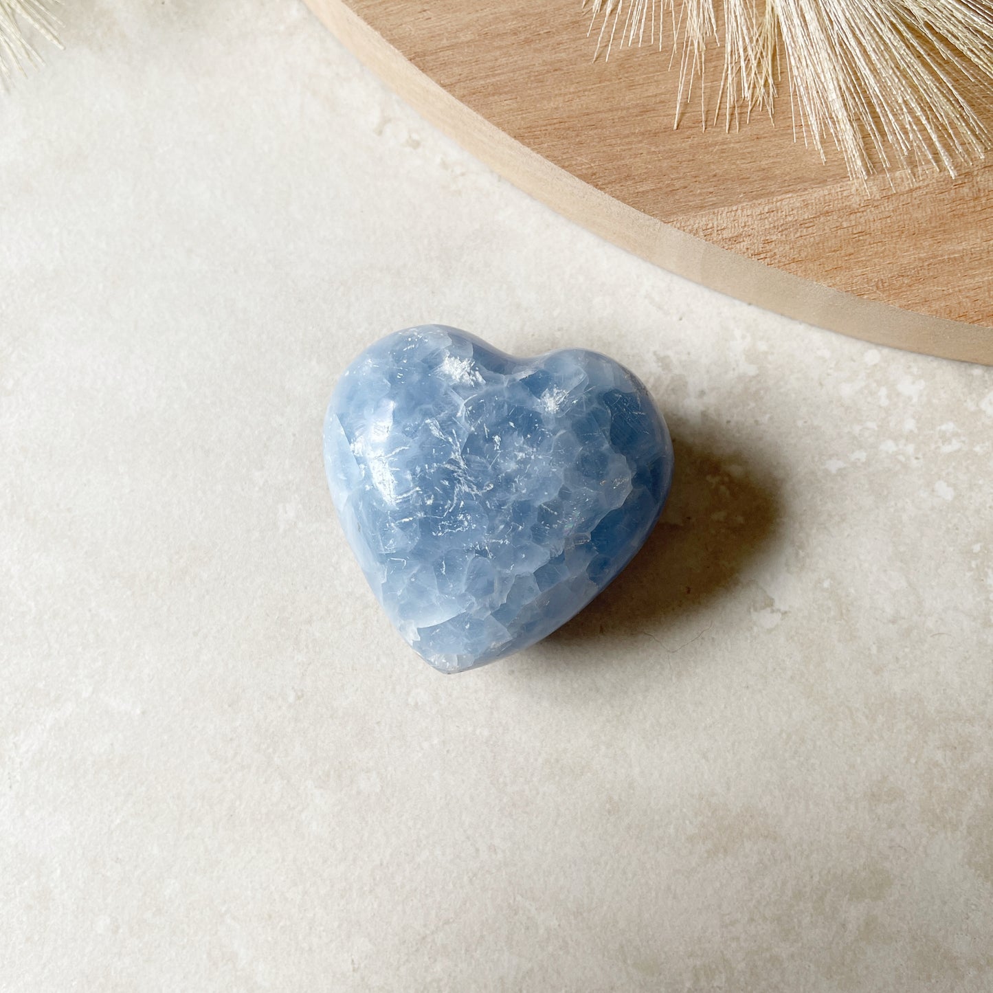 Blue Calcite Heart