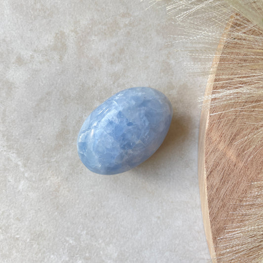 Blue Calcite Palm Stone