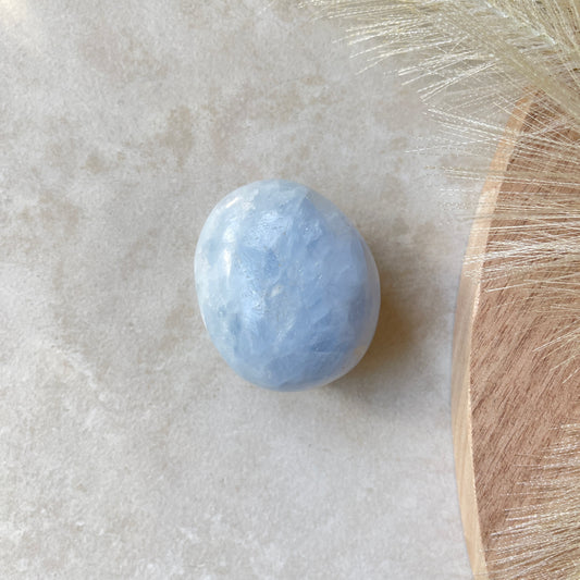 Blue Calcite Palm Stone