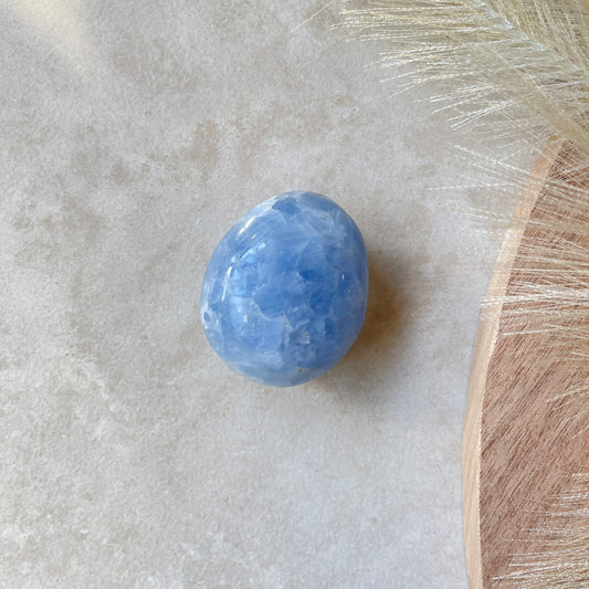 Blue Calcite Palm Stone