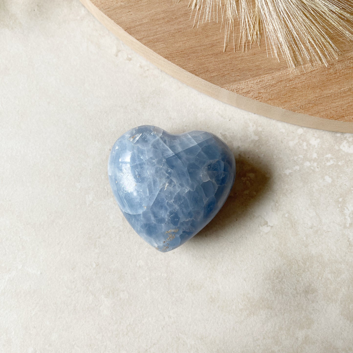 Blue Calcite Heart