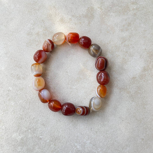 Carnelian Banded Bracelet