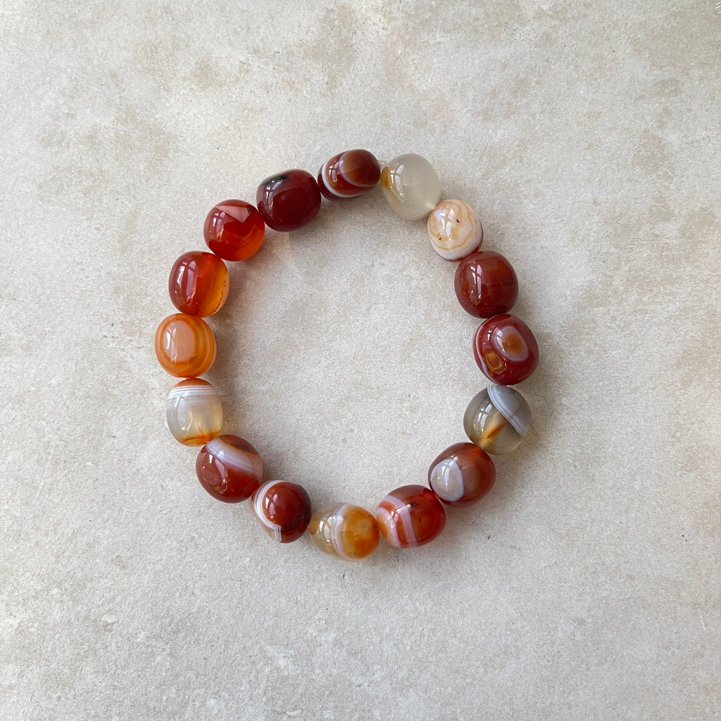 Carnelian Banded Bracelet