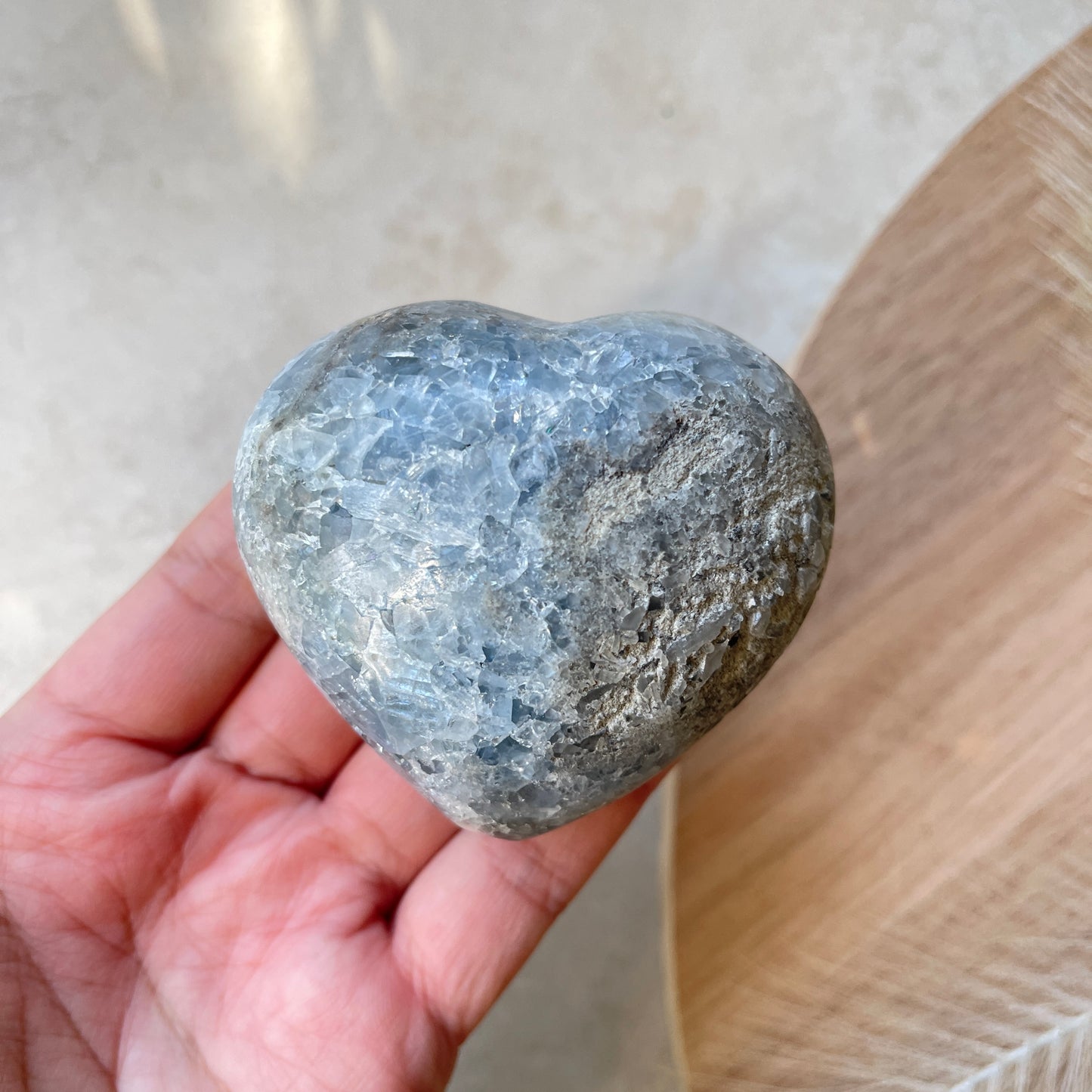 Celestite Heart Cluster