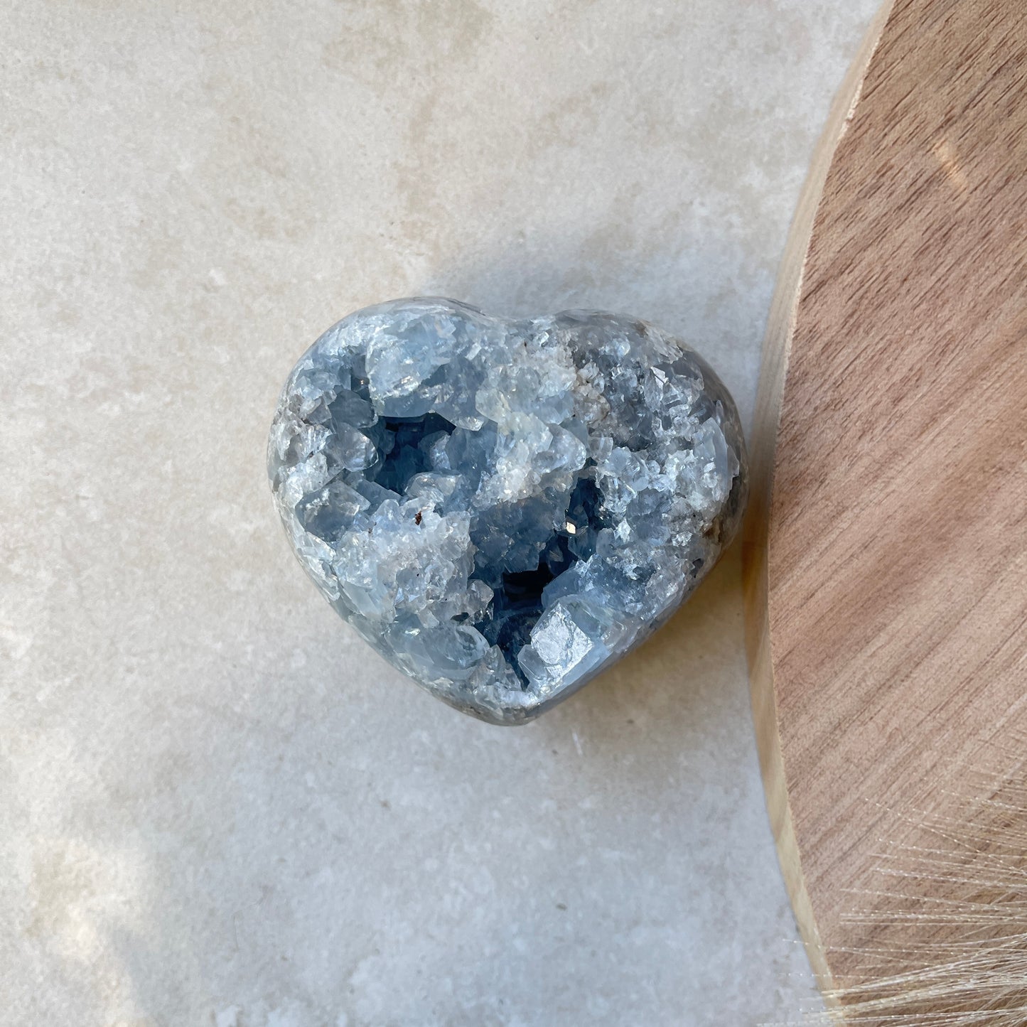 Celestite Heart Cluster